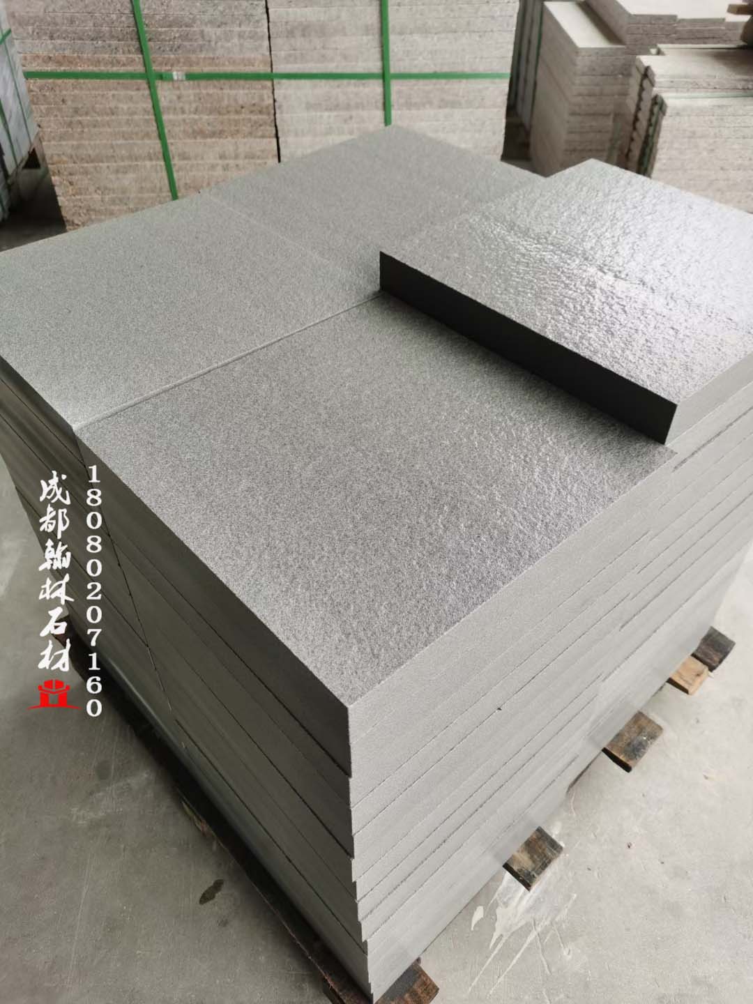 生產(chǎn)廠家灰白色幕墻石板，火燒面，四川磨拋光面 